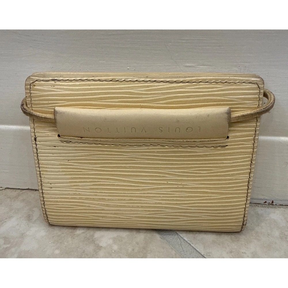 VTG Y2K Louis Vuitton Vanilla Epi Leather‎ Elastic Card Wallet RARE MI0090 Small - Picture 2 of 14